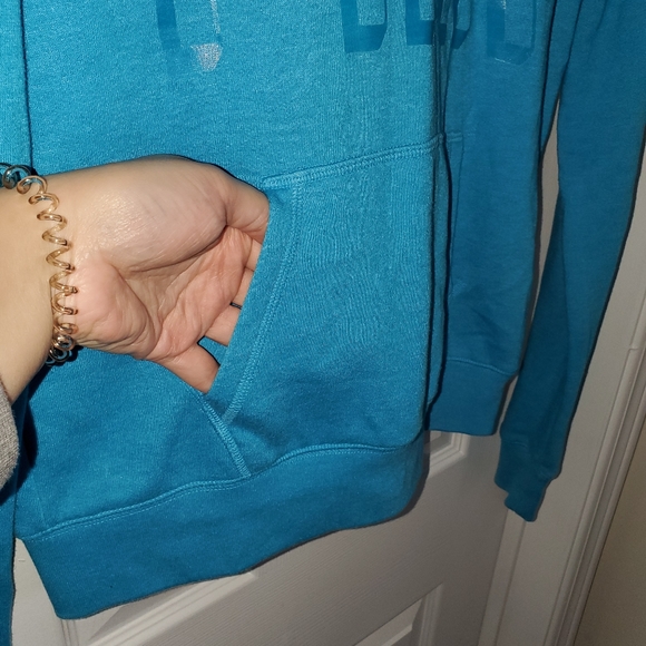 Pink by VS Soft Comfy Bright Blue Hoodie - Picture 5 of 5